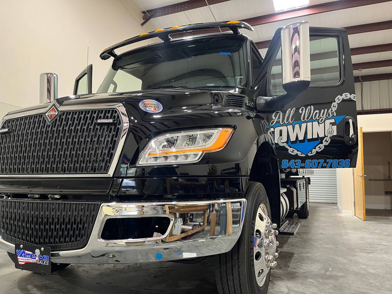 All Ways Towing Truck in Shop