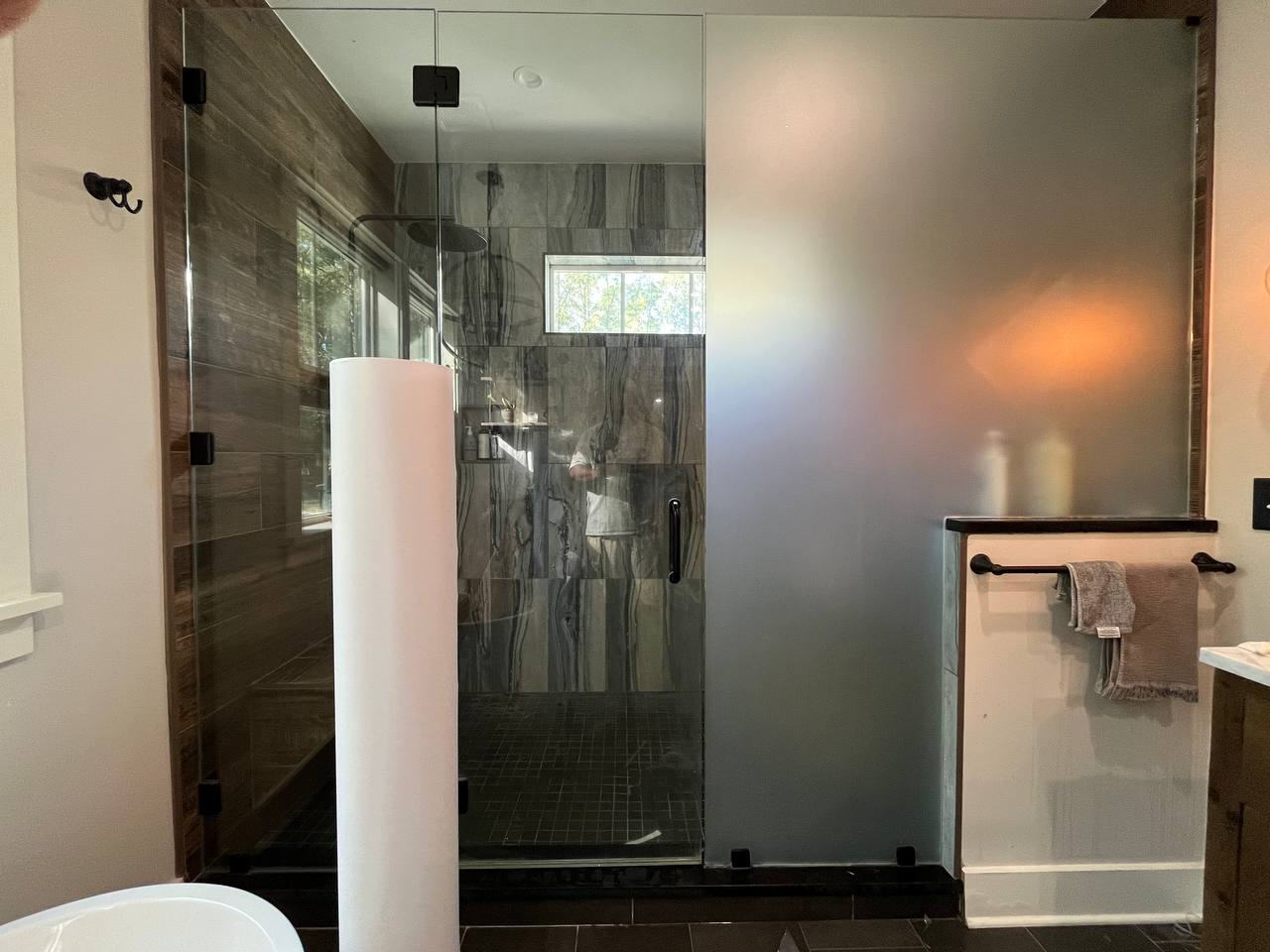 Frosted Glass Shower Enclosure