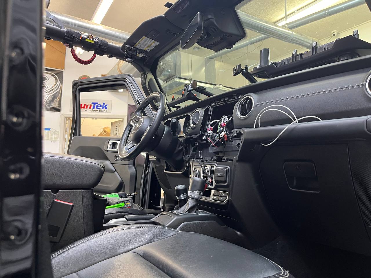 Jeep Head Unit Installation In Progress