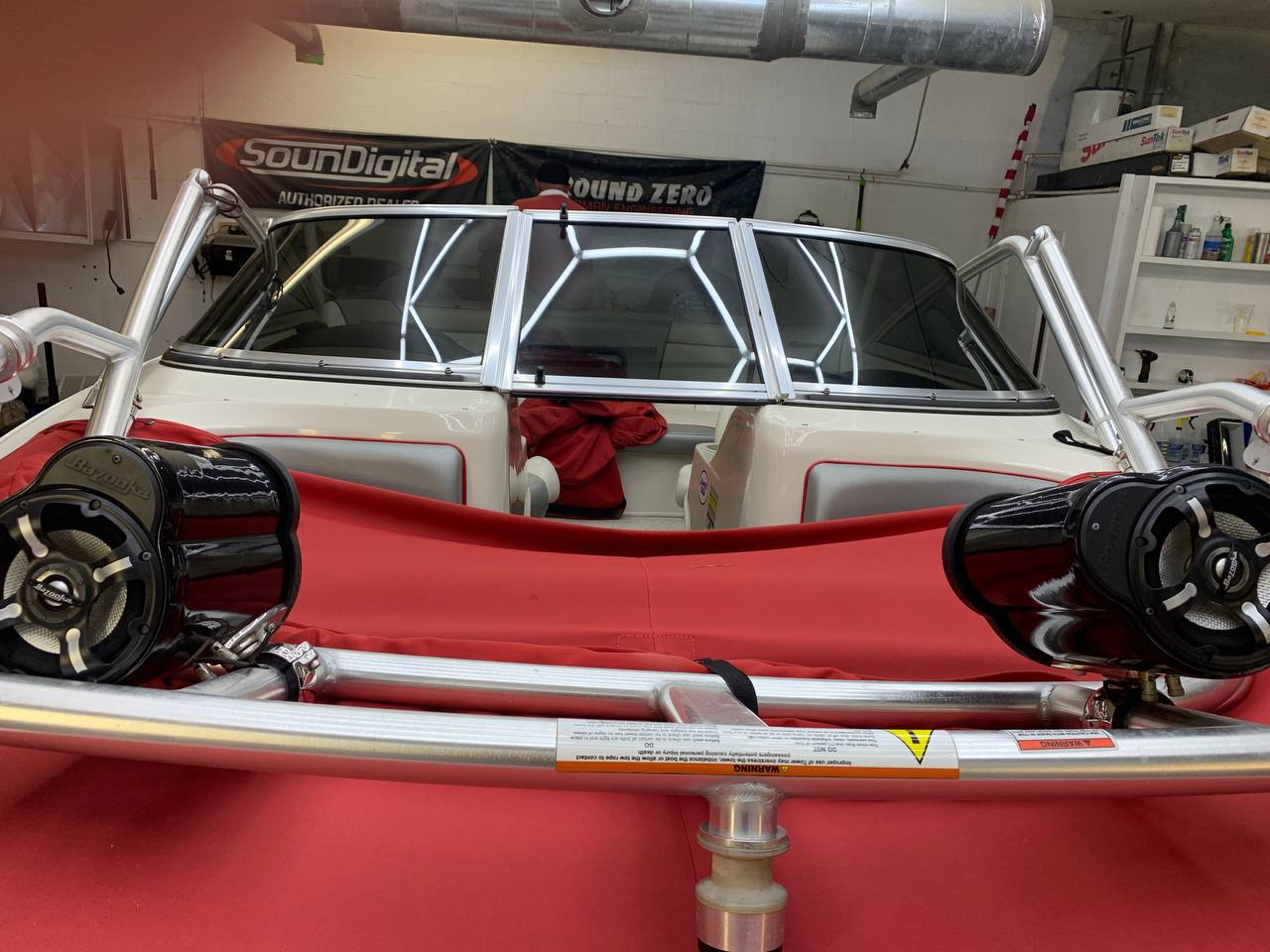 Marine Tower Speakers on Boat